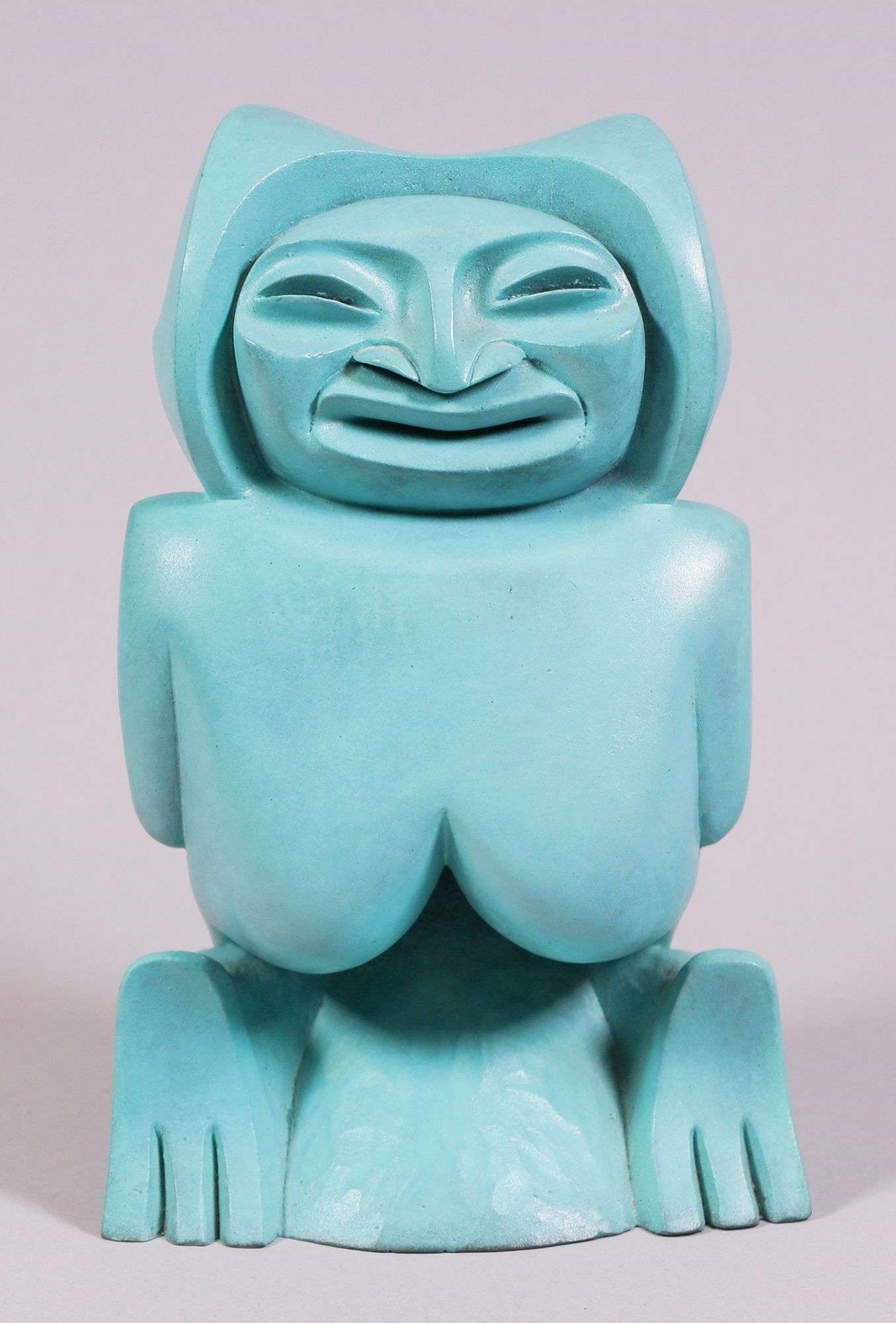 Artwork by Dempsey Bob, FROG TOTEM; 2000, Made of bronze