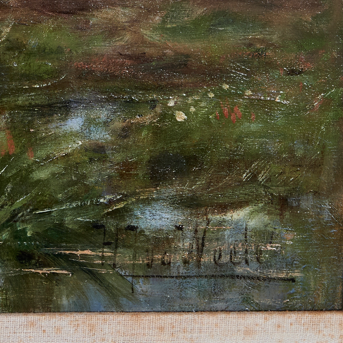 Artwork by Herman Johannes van der Weele, Hermanus Johannes Van der Weele, Shepard and Flock, oil, Made of oil on canvas