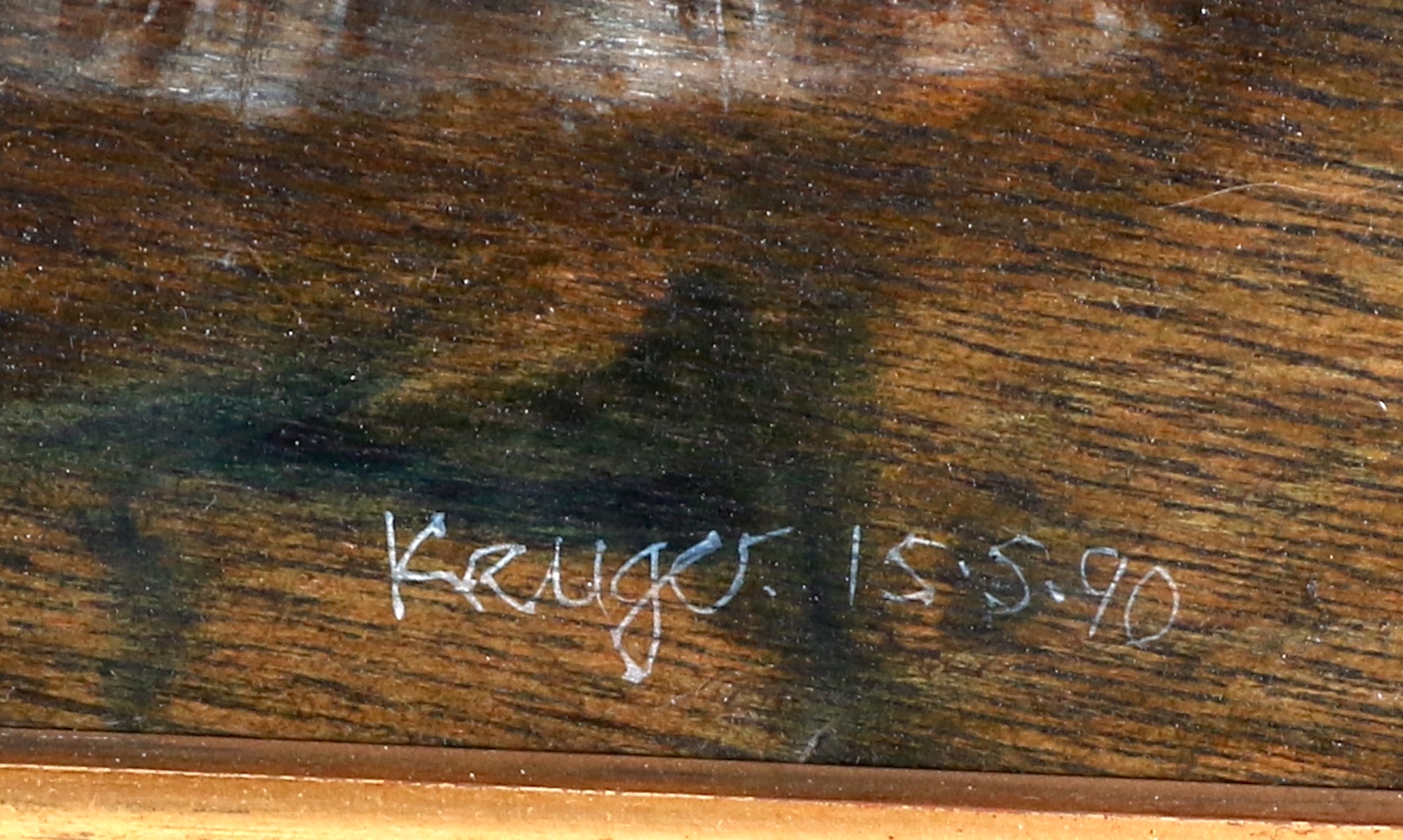 Artwork by Braam Kruger, MAYA AND TANK, Made of oil on panel