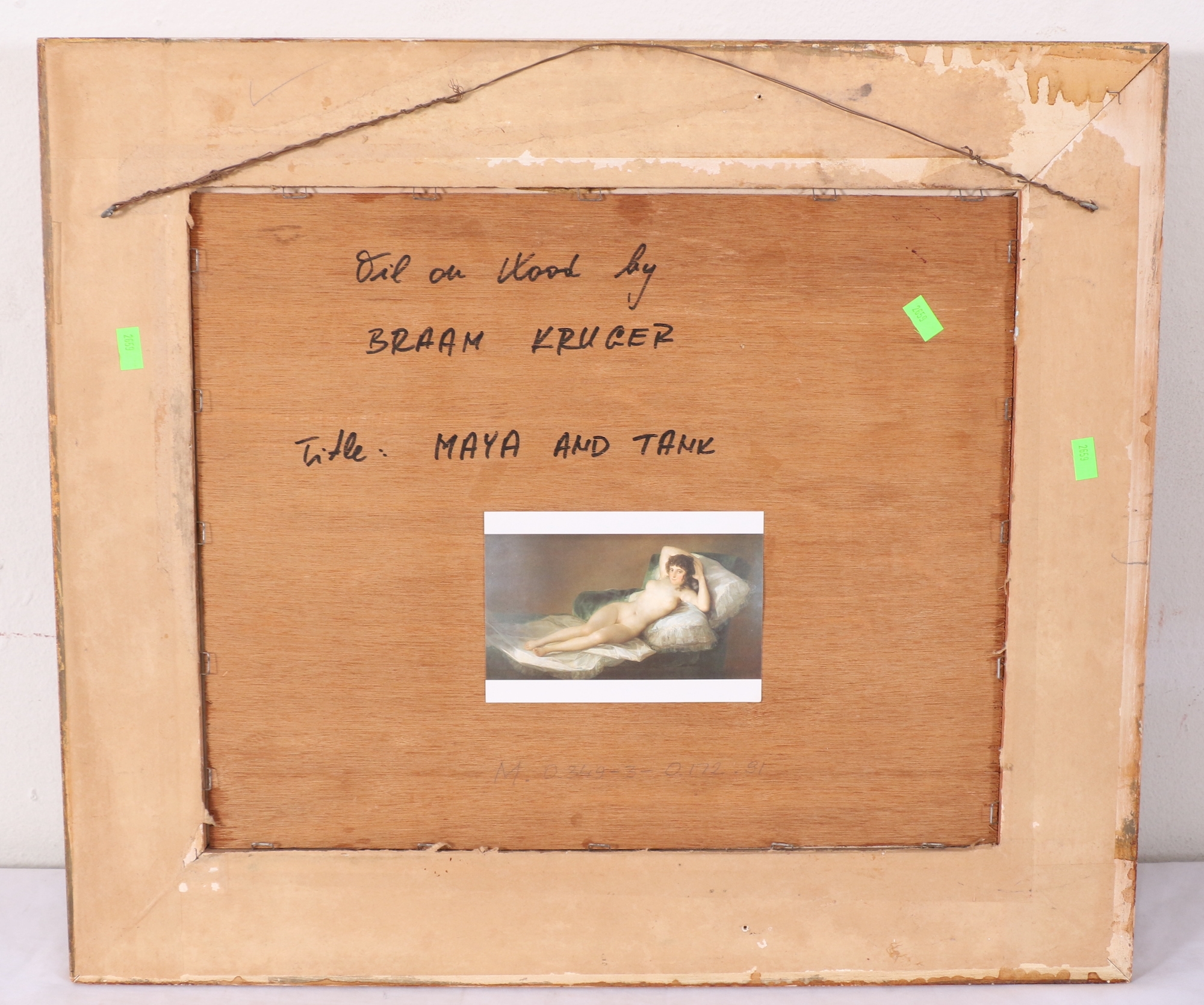 Artwork by Braam Kruger, MAYA AND TANK, Made of oil on panel