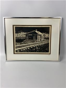 Debbie Griffin Wood Block Print. The Old Depot - Debbie Griffin