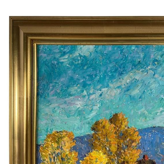 Rupert Scott Lovejoy | Framed oil painting depicting a pastoral autumn ...