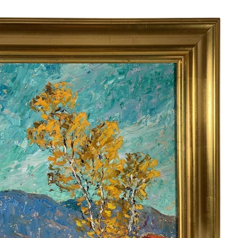 Rupert Scott Lovejoy | Framed oil painting depicting a pastoral autumn ...