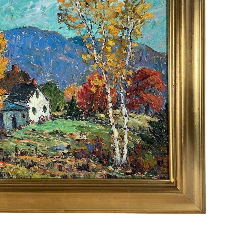 Rupert Scott Lovejoy | Framed oil painting depicting a pastoral autumn ...