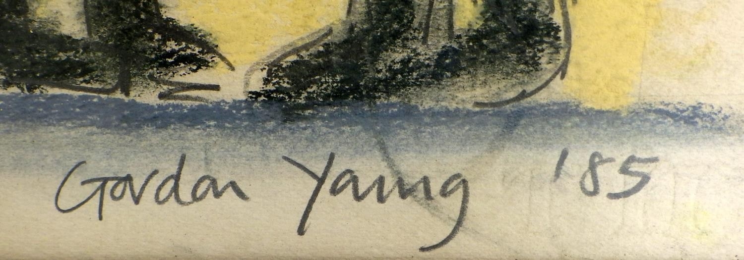 Artwork by Gordon Young, Figure Studies 1 For Foundation Stones, Made of crayon on paper