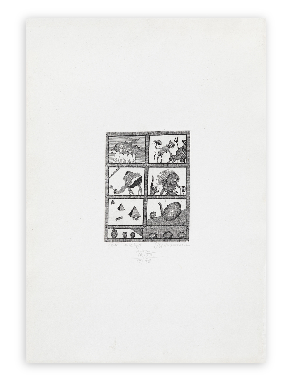 Artwork by Georg Klusemann, Senza Titolo, Made of etching