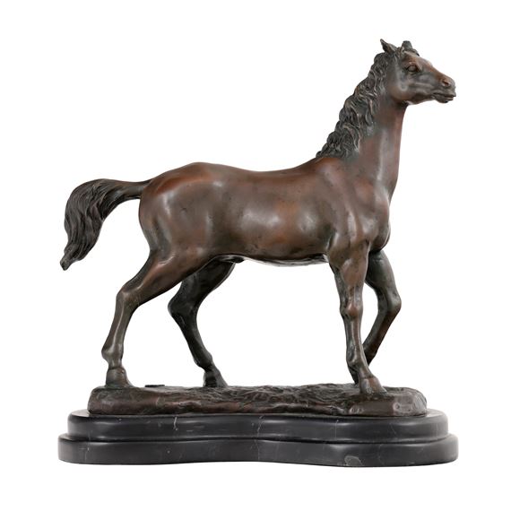 Bronze equestrian statuette by Miguel Fernando López (Milo)