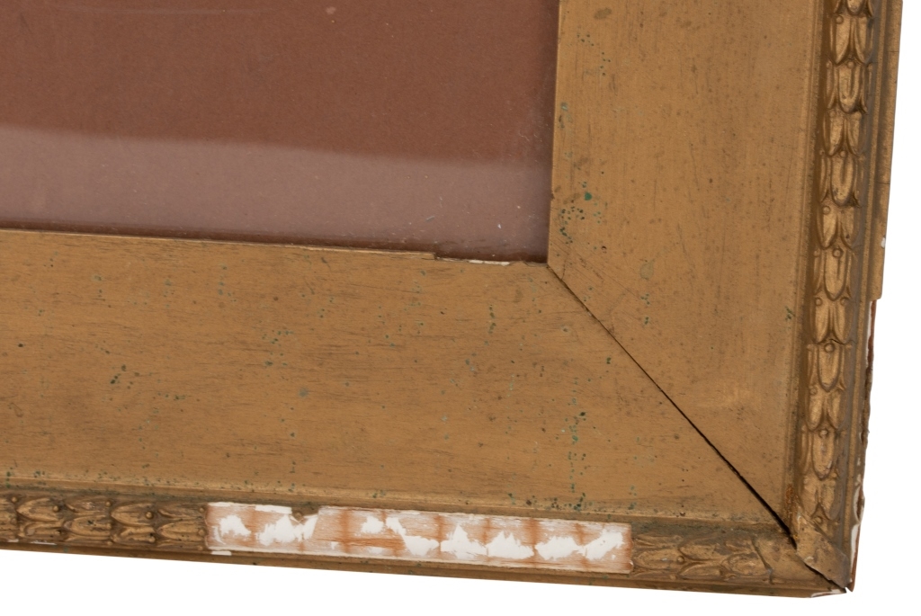 Artwork by Gerard Edward Lehner, Woman with a small bird on her shoulder, Made of etching, paper, wood, glass