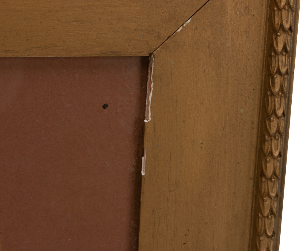 Artwork by Gerard Edward Lehner, Woman with a small bird on her shoulder, Made of etching, paper, wood, glass