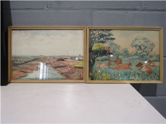 one coastal and one fram scene - Phyllis Hole