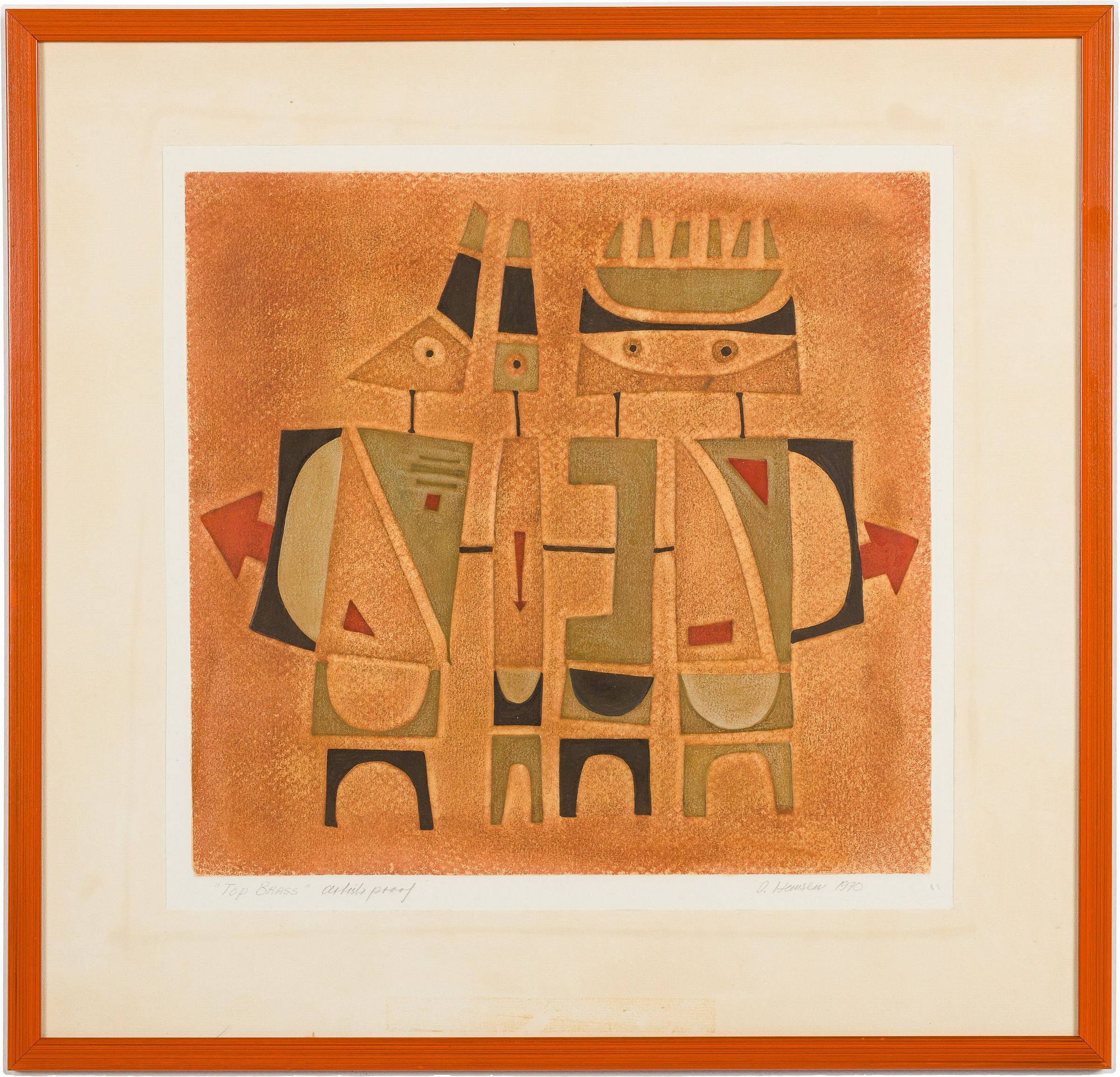 Artwork by Diana Hansen, Top Brass, Made of Brass, Lithograph, pencil