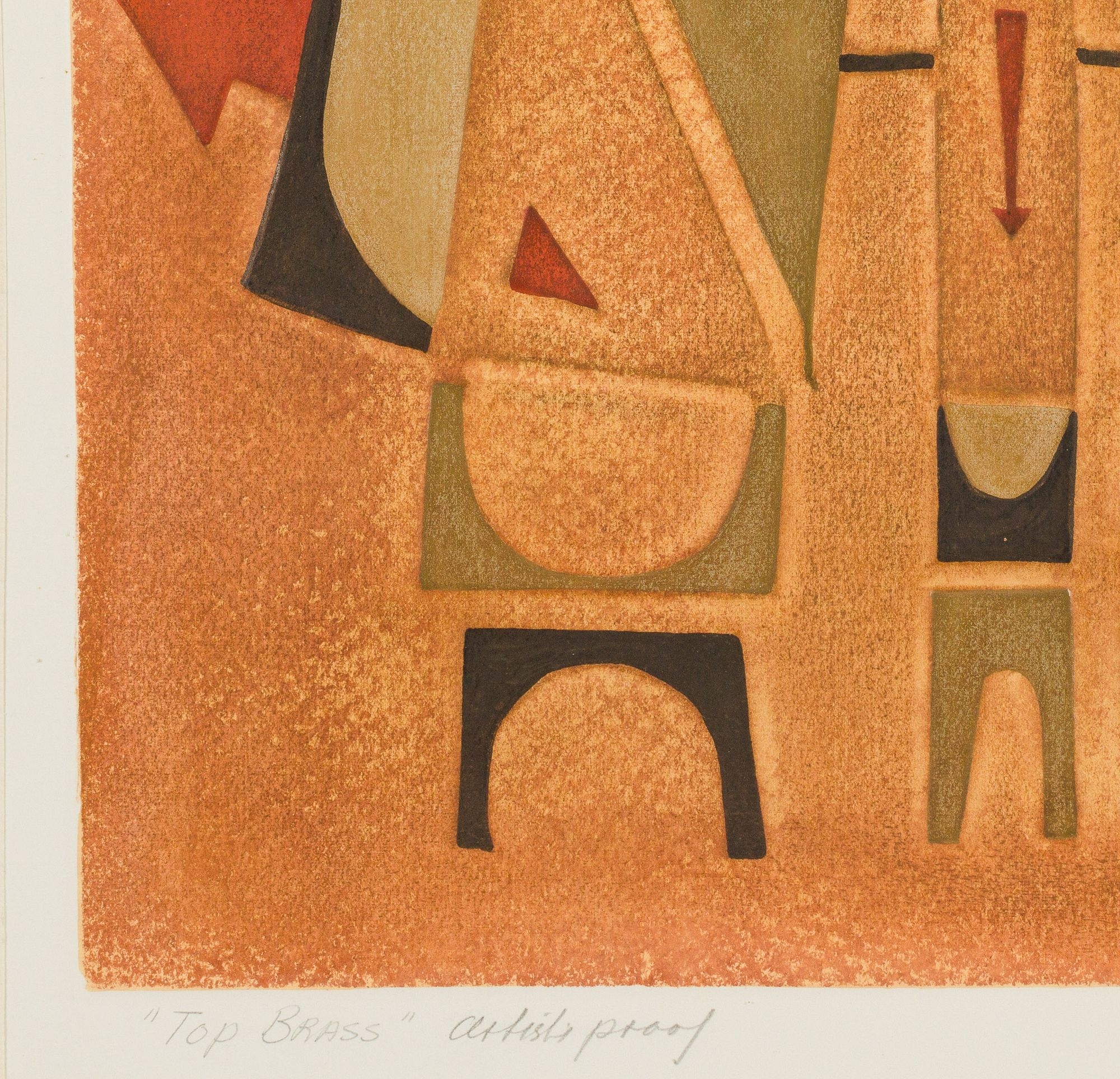 Artwork by Diana Hansen, Top Brass, Made of Brass, Lithograph, pencil