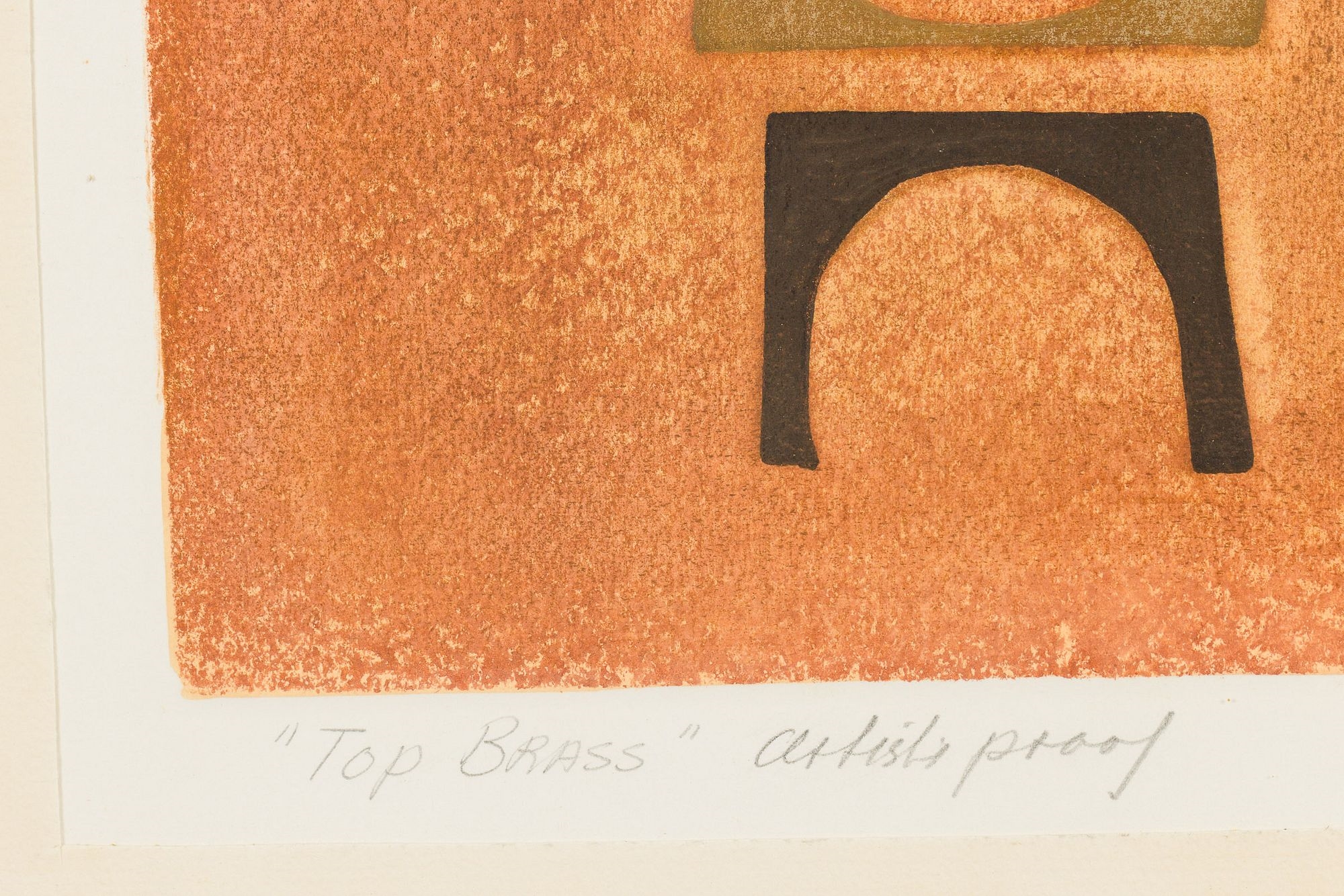 Artwork by Diana Hansen, Top Brass, Made of Brass, Lithograph, pencil