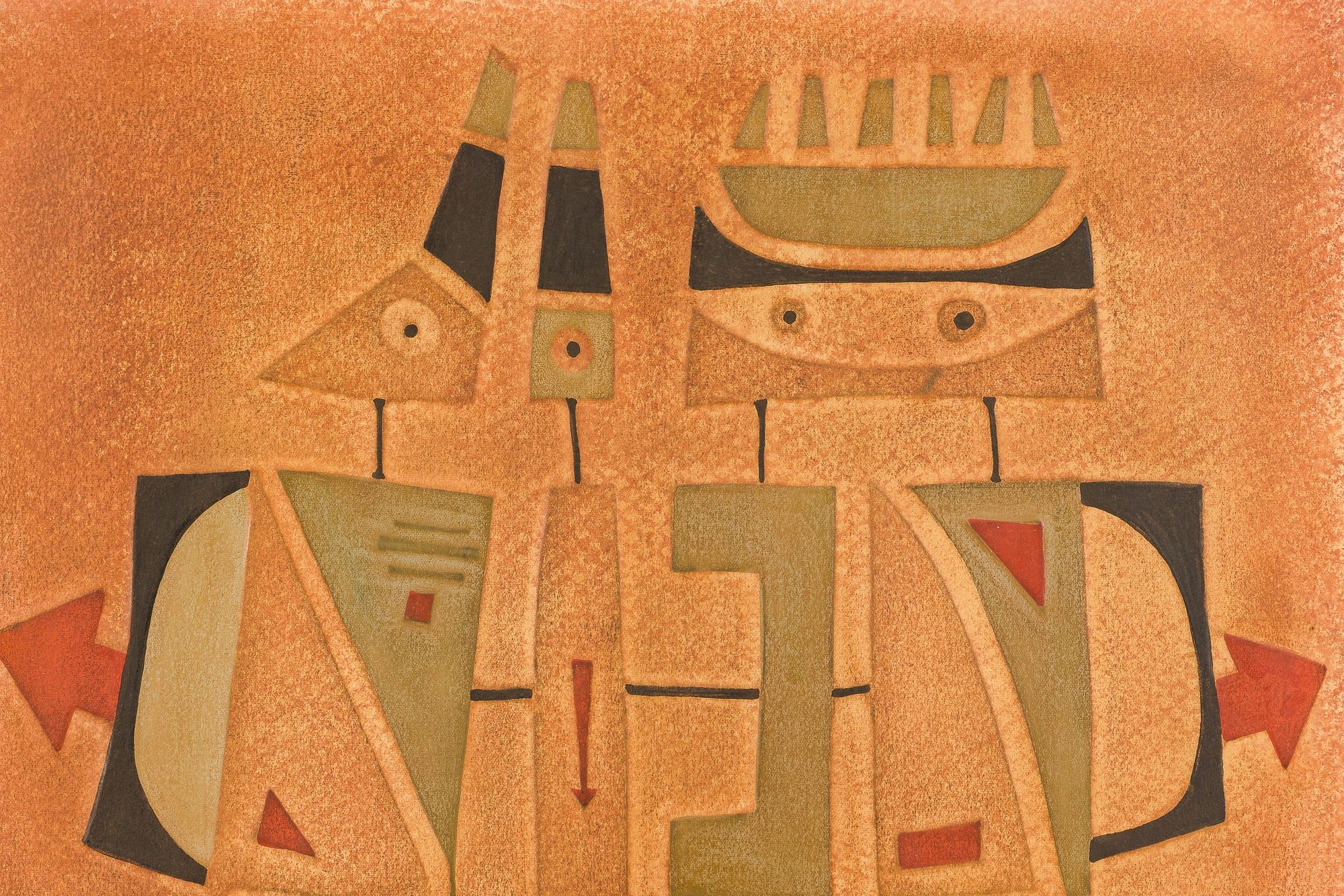 Artwork by Diana Hansen, Top Brass, Made of Brass, Lithograph, pencil