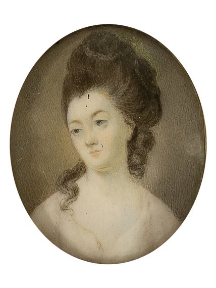 Portrait miniature of a lady, traditionally identified as Lady Mary Wortley Montagu (1689-1762) - Jeremiah Meyer