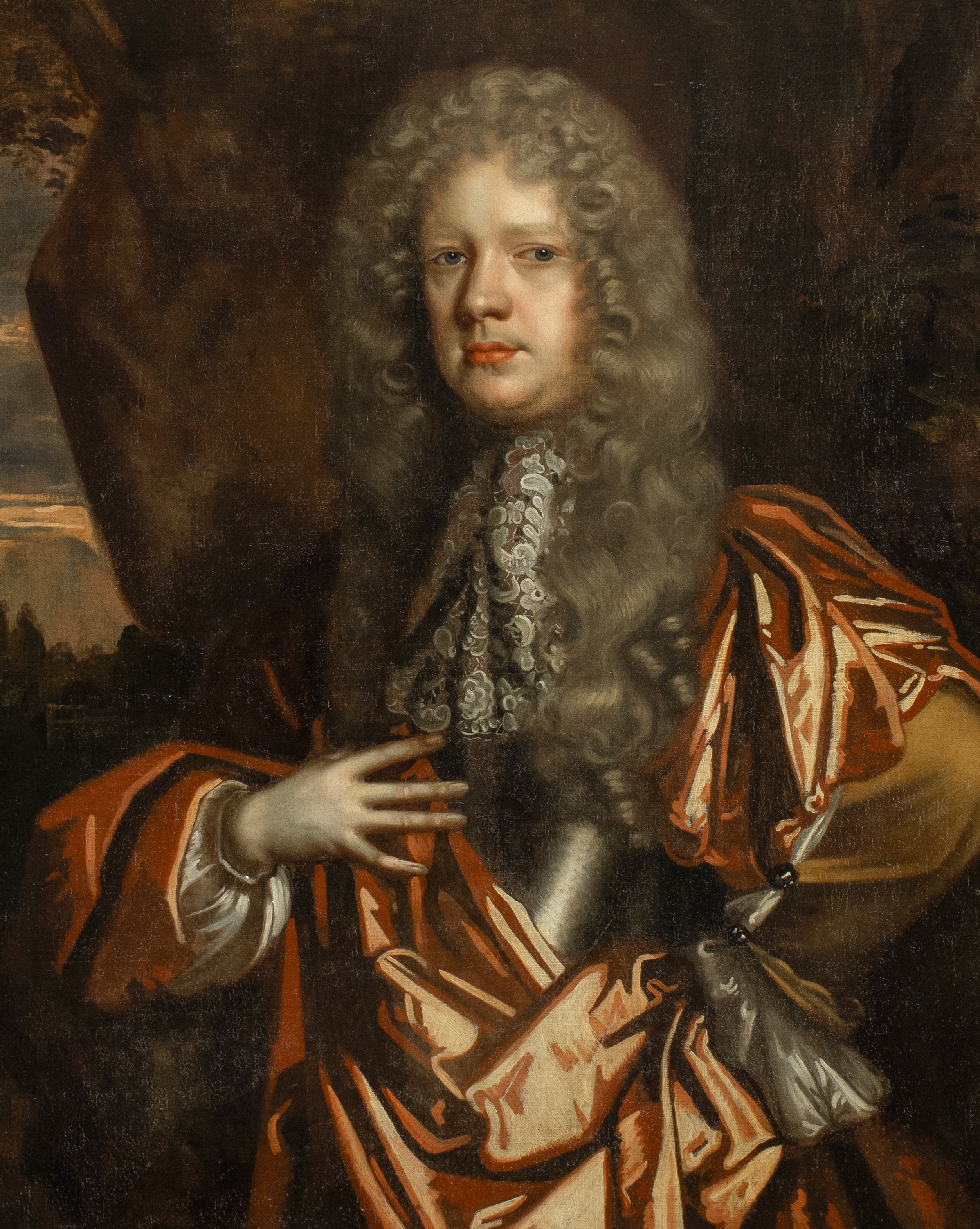 John Riley | Portrait of a gentleman, half-length, wearing an armoured ...