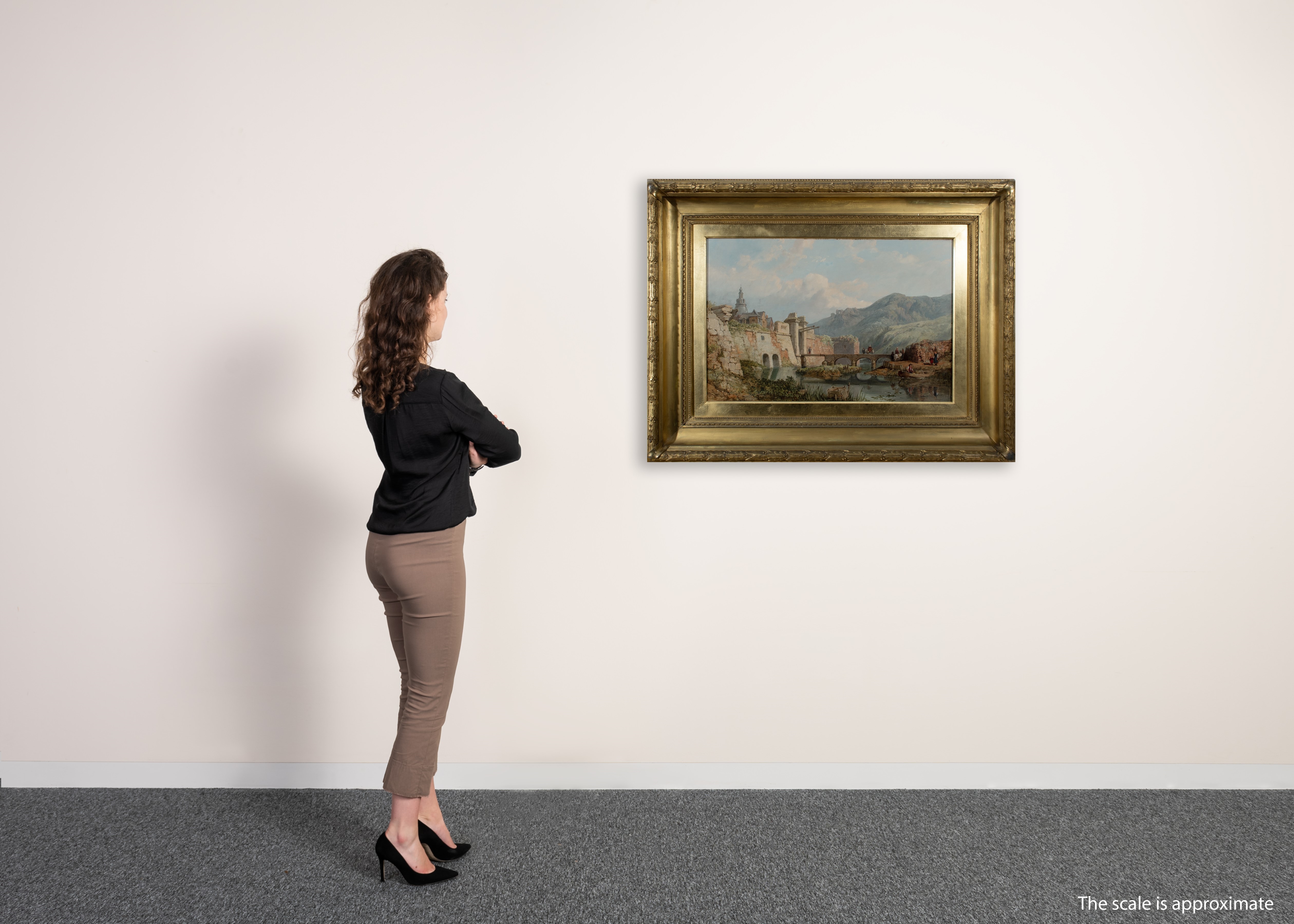George Clarkson Stanfield | Figures outside the walls at Givet (1867 ...