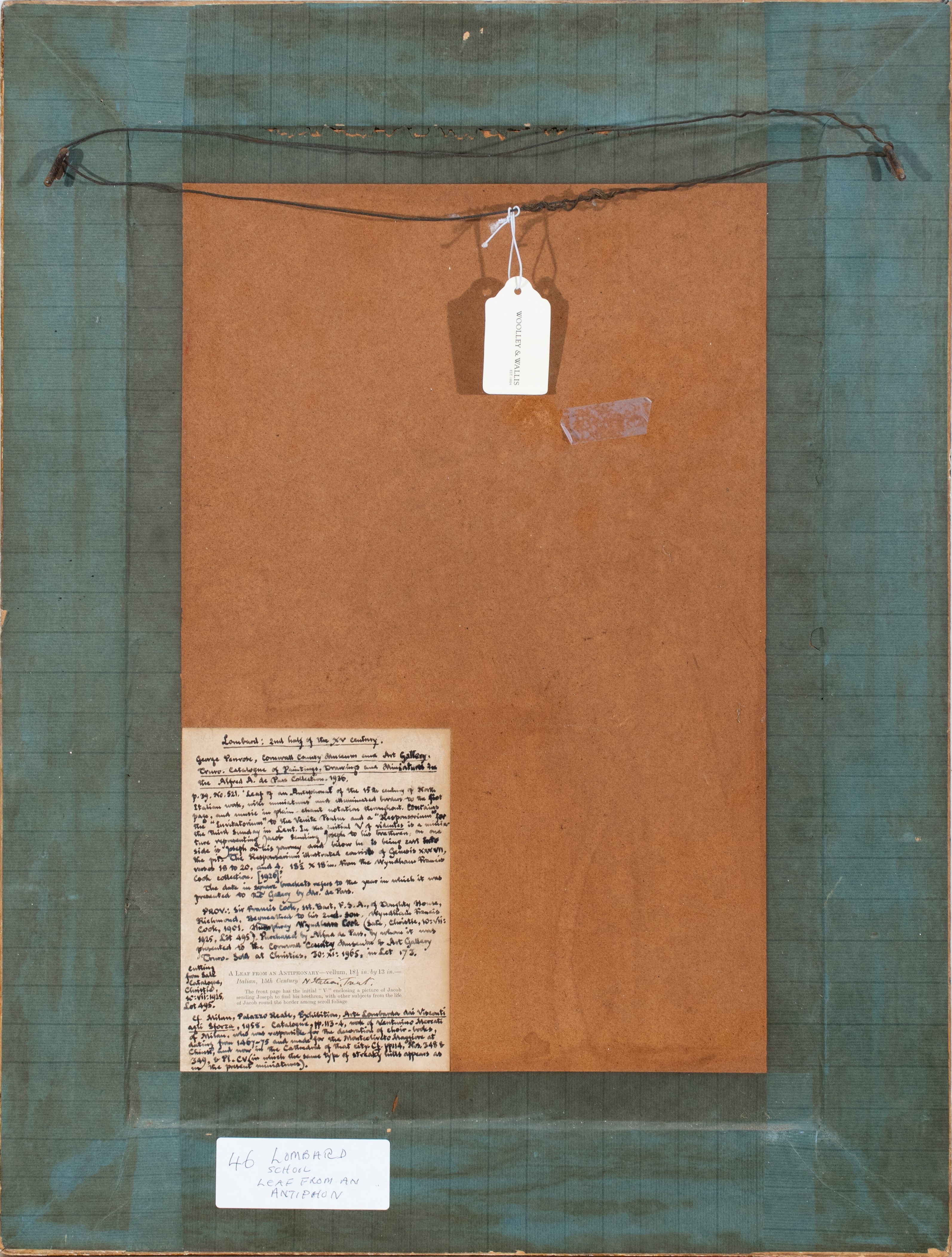 A page from a medieval manuscript with a painting of a man and a woman.