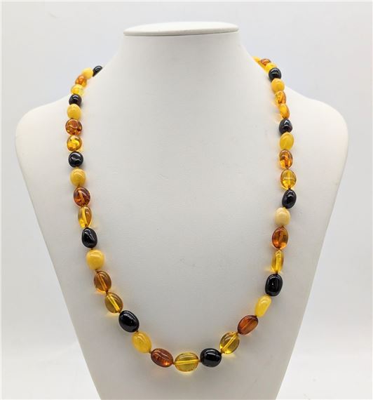 Multi Strand Carved Shell Bead Necklace Boho Beach Layered Cream Chunky Beads