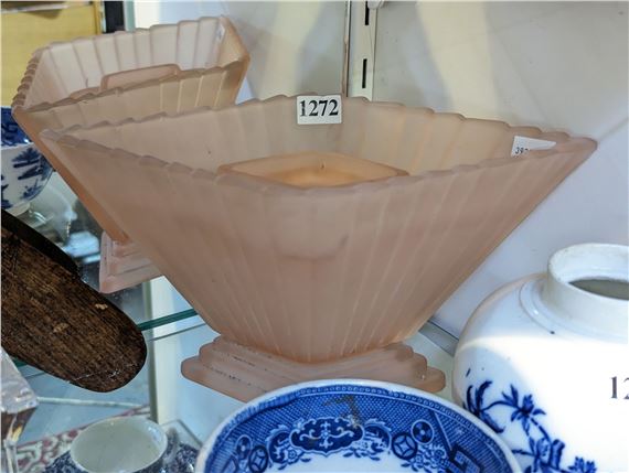 FROSTED ART DECO FLOAT BOWL