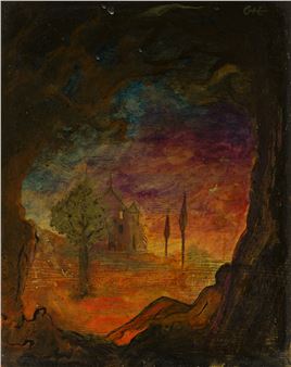 Untitled (Landscape at Sunset - Arrigo Ghedini