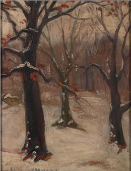 SNOWY WOODLAND SCENE - Agnes Louise Symmers