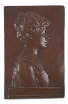 probably depicts Caroline Morgan, signed lower right corner 'T. Spicer Simson' - Theodore Spicer-simson