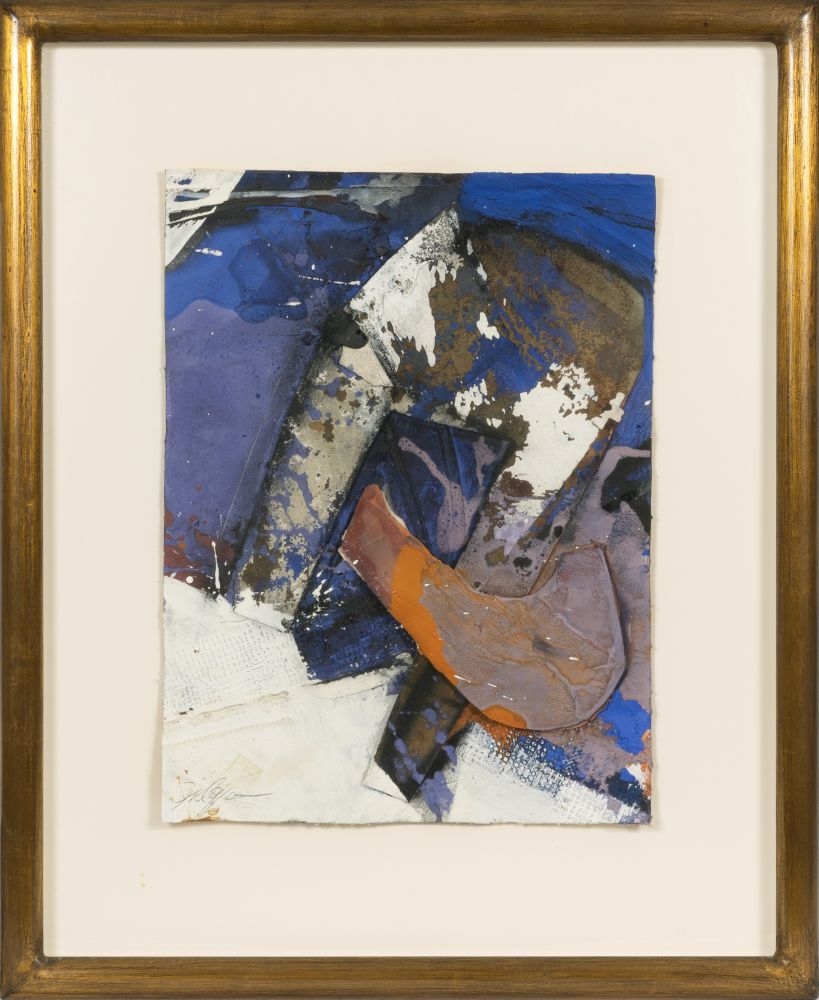 Artwork by Robert Zielasco, Boomerang, Made of assemblage/canvas/cardboard