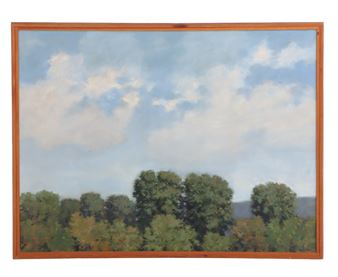 A large summer landscape depicting the tree canopy and skyline - Richard Lewis Crozier