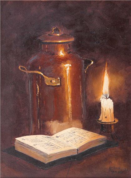 Still Life with Copper Pot and Book by Hennie Griesel, 1976