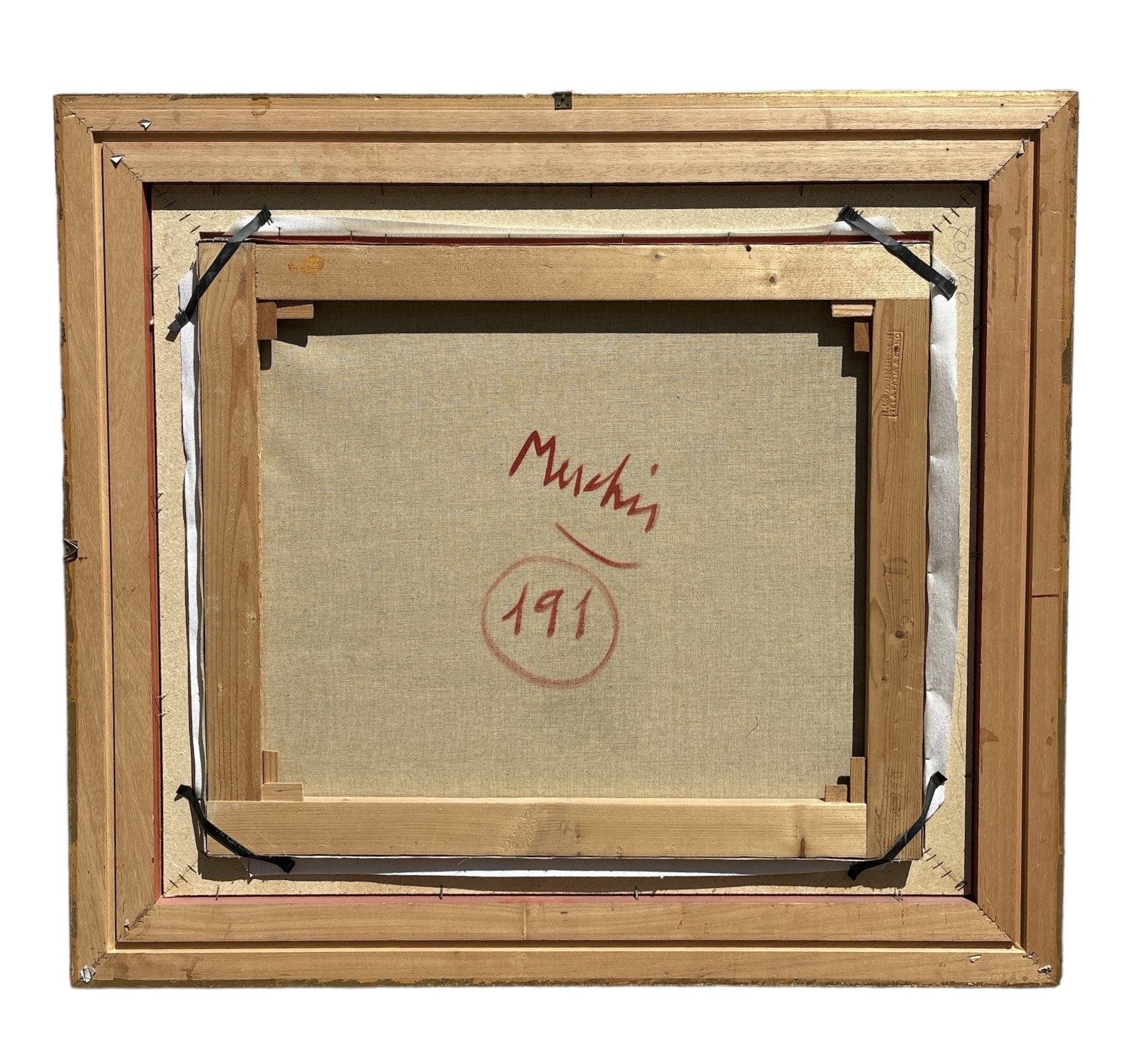 Artwork by Renzo Meschis, Tetti, Made of oil on canvas