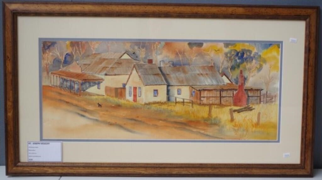 Artwork by Joseph Vesgoff, Old Newnes Hotel, Made of watercolour on paper
