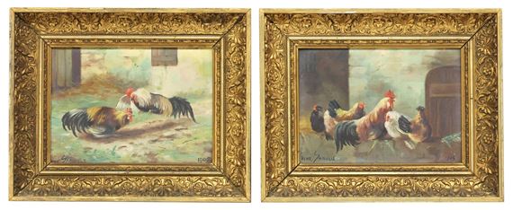 Roosters and Hens - René Sainville