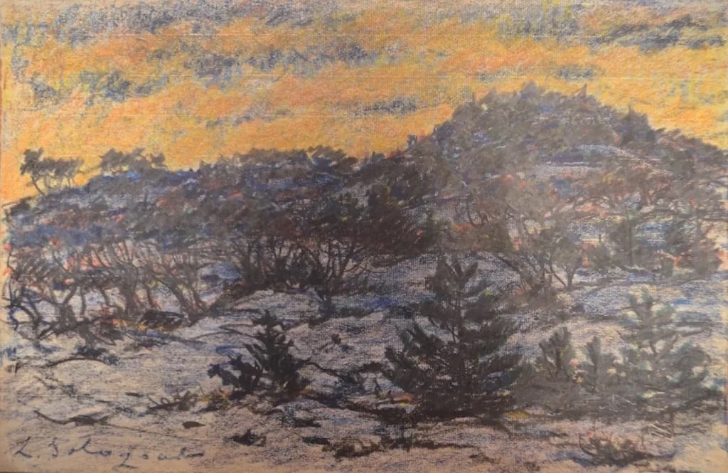 Artwork by Leonid Romanovitch Sologub, Landscape, Made of pastel on paper