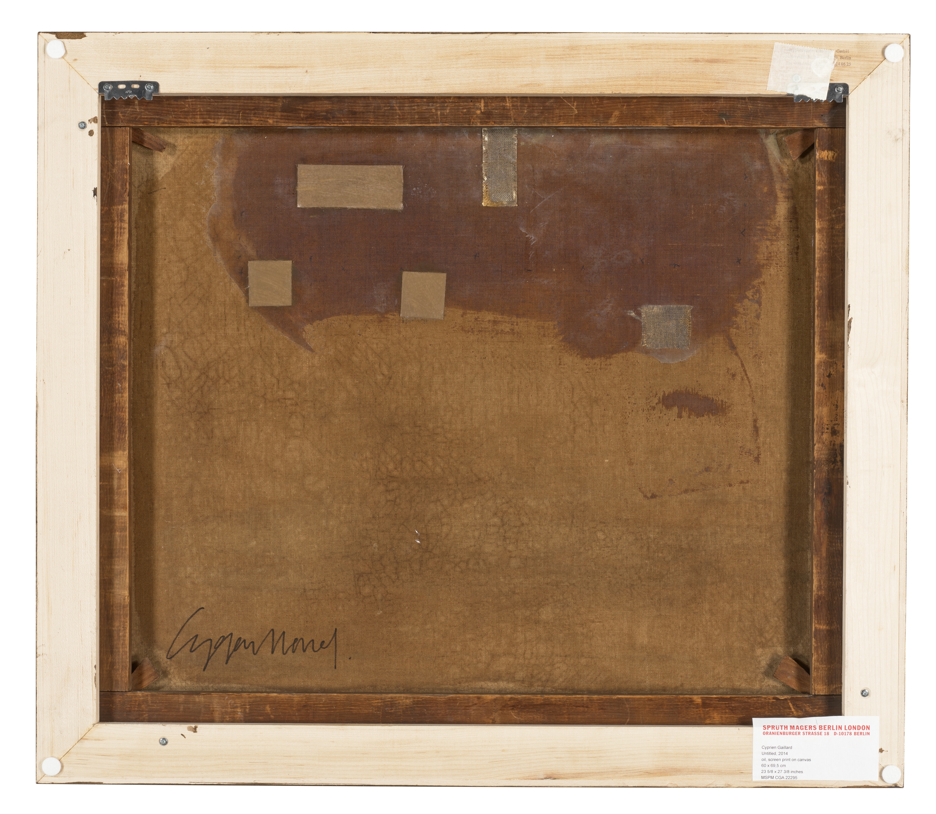 Artwork by Cyprien Gaillard, Untitled, Made of oil and screenprint on found canvas
