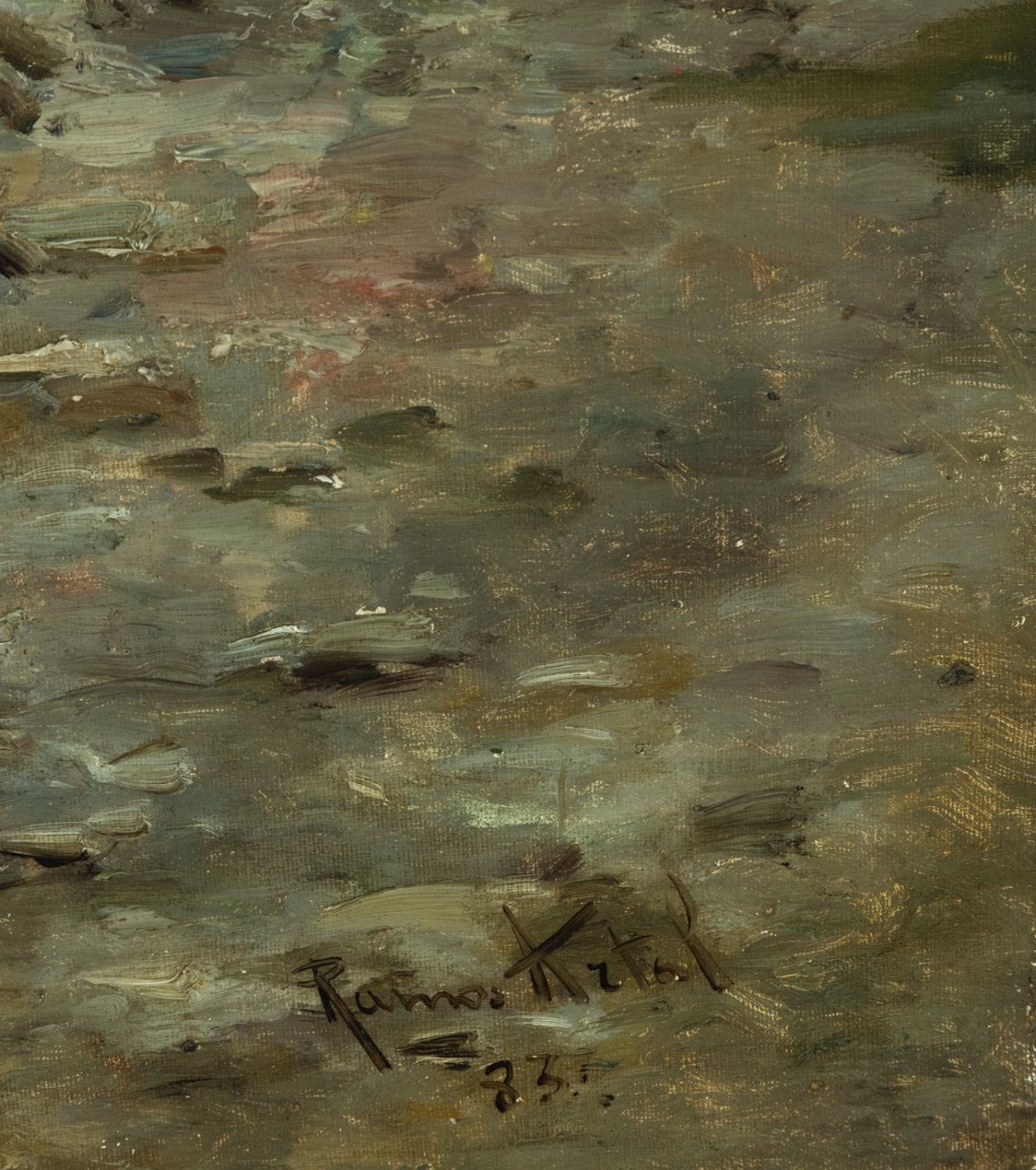 Artwork by Jose Ramos Artal, Pareja de vistas de poblado, Made of Firmados