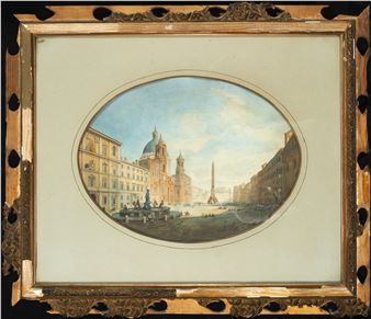 Vista de la Plaza de España de Roma - Casimiro Sainz y Sainz