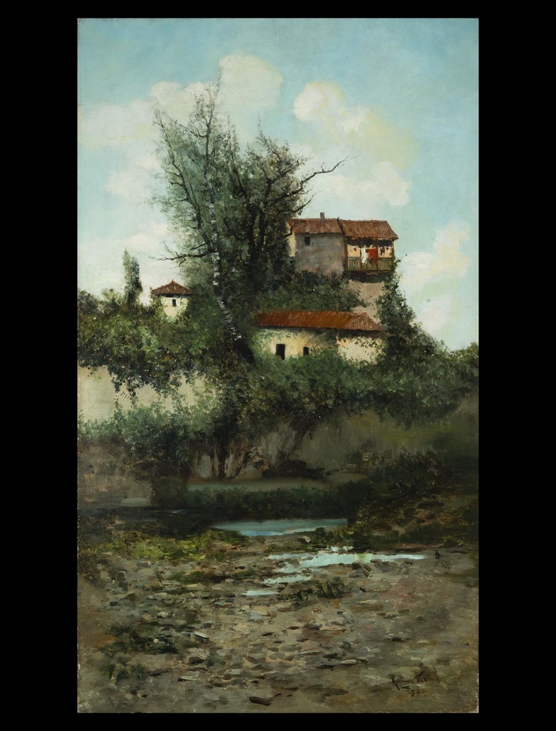 Artwork by Jose Ramos Artal, Pareja de vistas de poblado, Made of Firmados