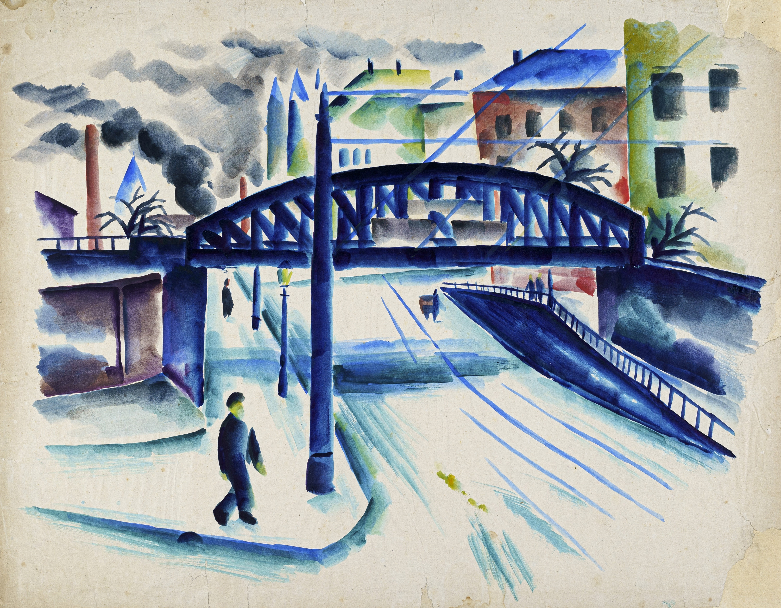 Artwork by Gerd Böhme, Dresden – Bahnunterführung Freiberger Straße, Made of Watercolour