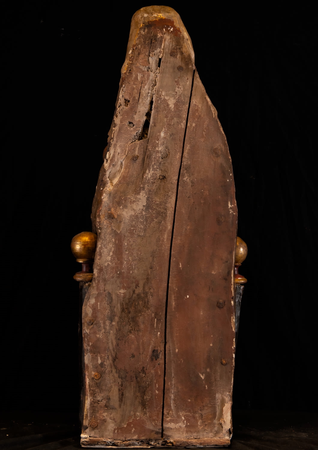 Artwork by Hispano-Flemish School, 15th Century, Gran Triple Virgen Tardo Románica transición al Gótico Hispano Flamenco, Made of Madera