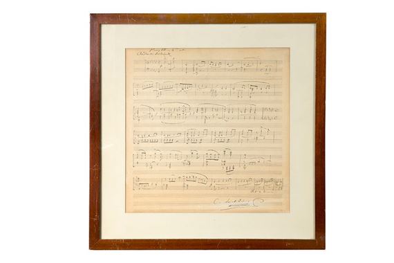 autograph musical manuscript signed "C. Saint-Saëns" - Camille Saint-Saëns