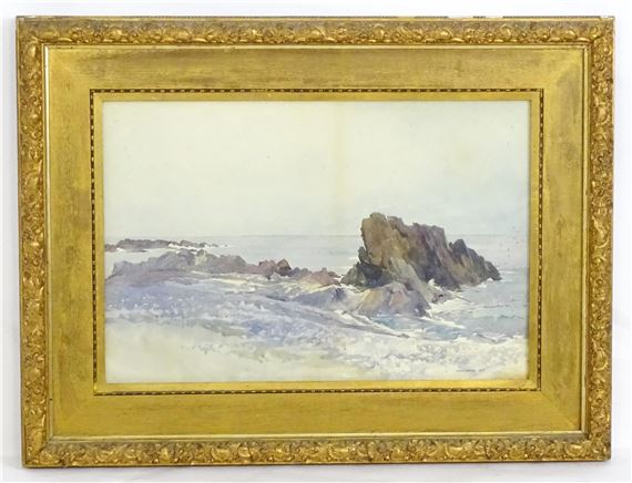 George Murray | A coastal scene with crashing waves. Signed and dated ...