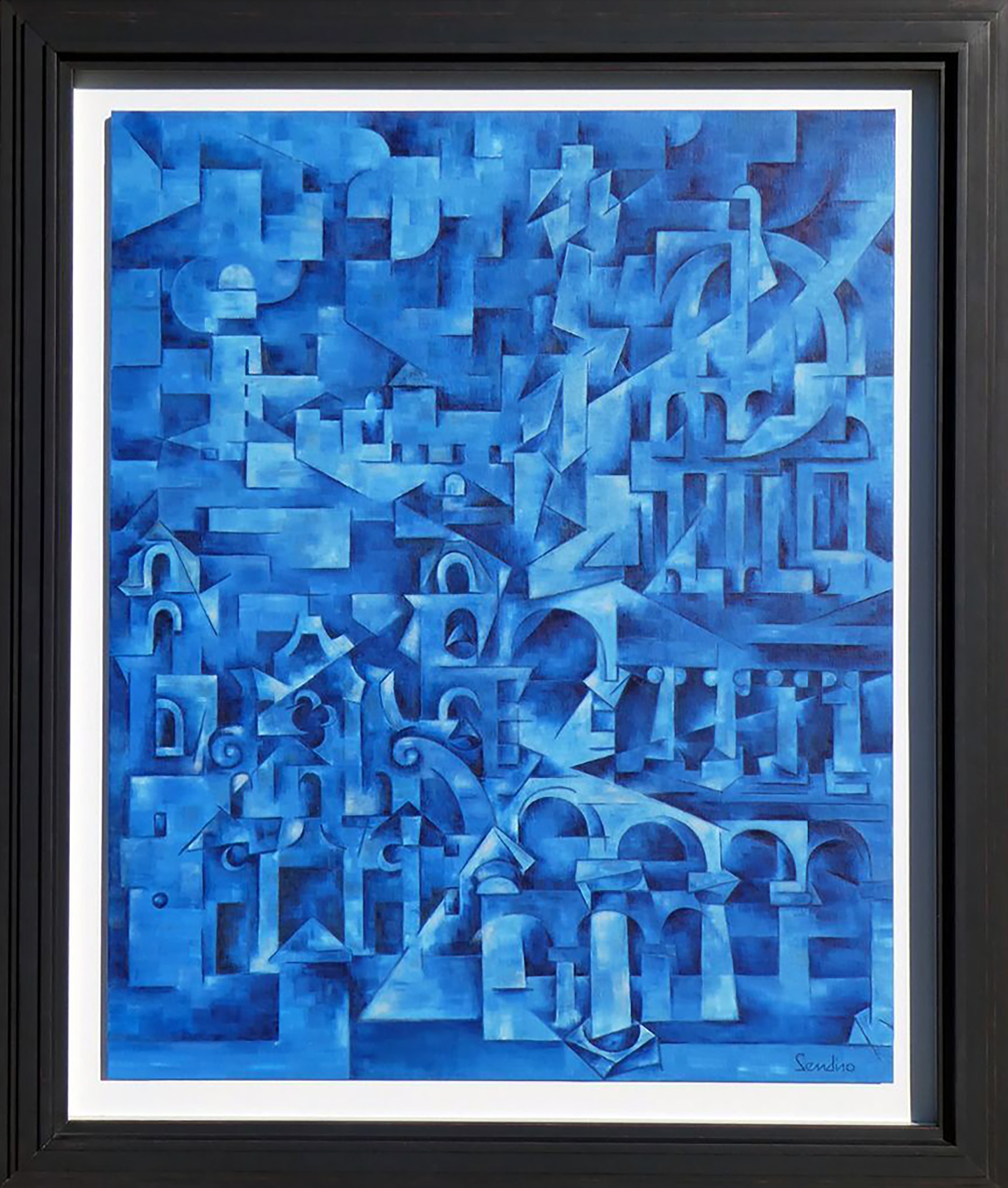 Artwork by Julio Sendino, Julio Sendino, 2012, La ciudad de las columnas, óleo sobre lienzo, Made of oil on canvas