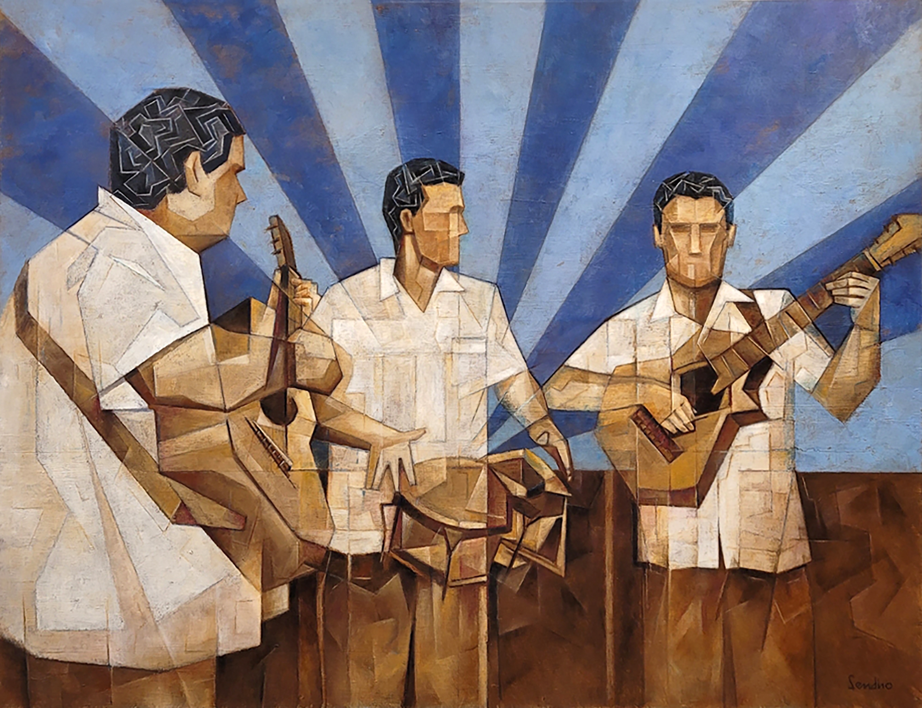 Artwork by Julio Sendino, Que sea Son, Made of oil on panel