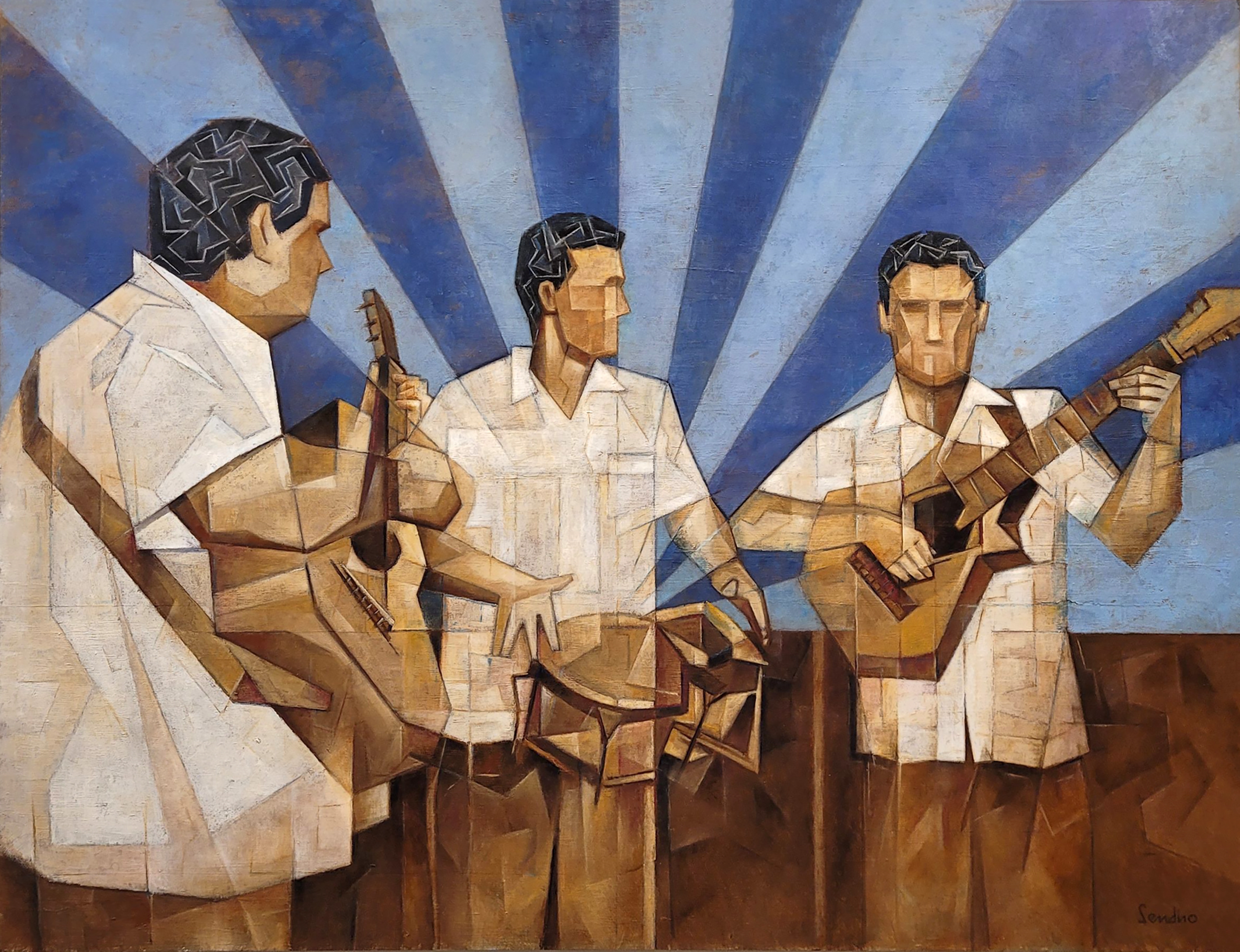 Artwork by Julio Sendino, Que sea Son, Made of oil on panel