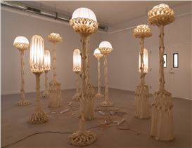 An Otherworldly Garden of Lights Emerges from Hemp and Resin by Ross Hansen