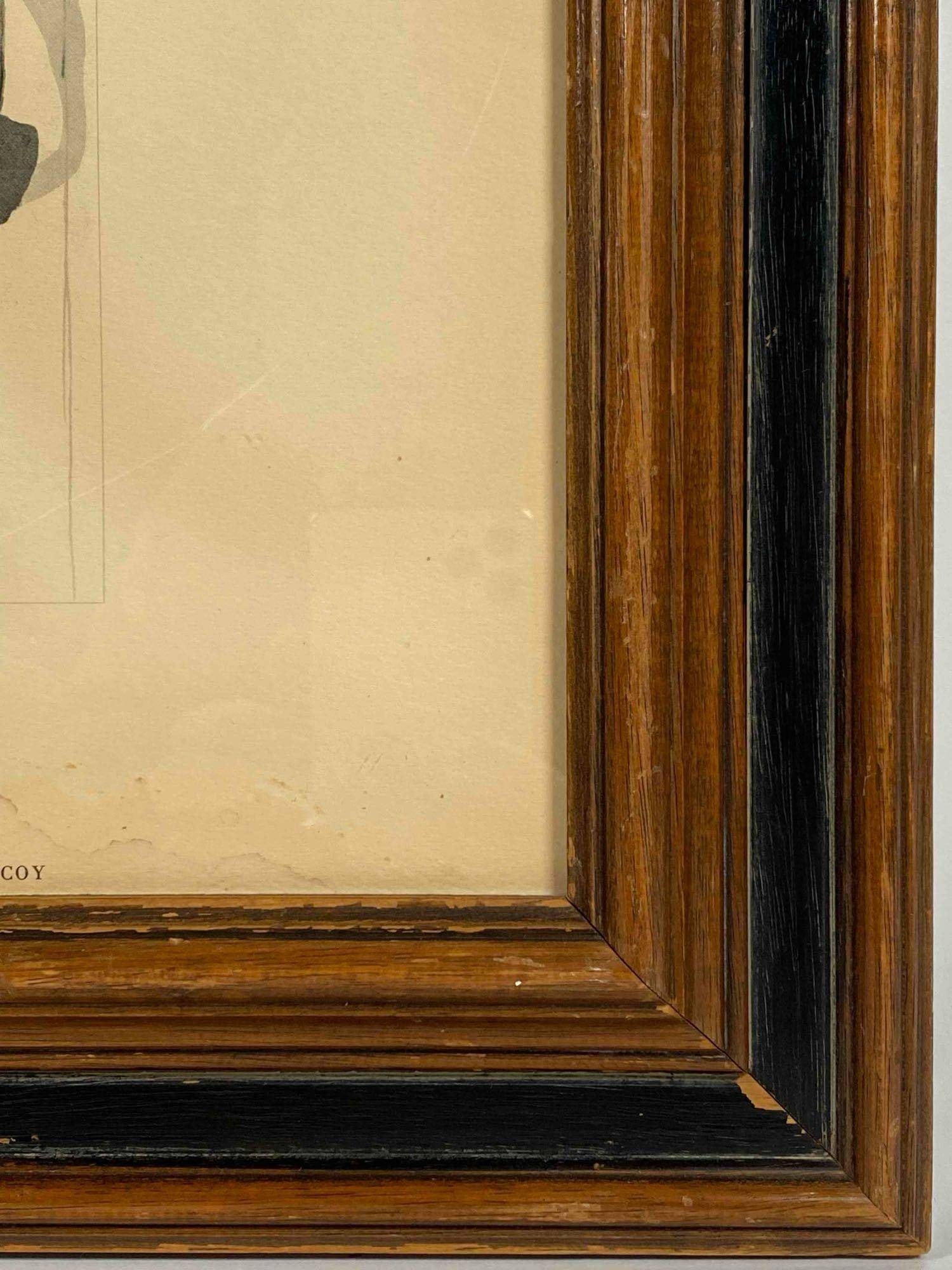 Artwork by Andrew Wyeth, Framed Andrew Wyeth Print Titled ‘Canvasbacks, Made of wooden frame with black