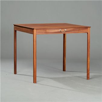 Square mahogany games table - Ole Wanscher