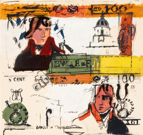 Larry Rivers | Double French Money (1965) | MutualArt