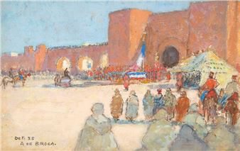 Ceremony in Rabah for the transfer of General Lyautey - Alexis De Broca